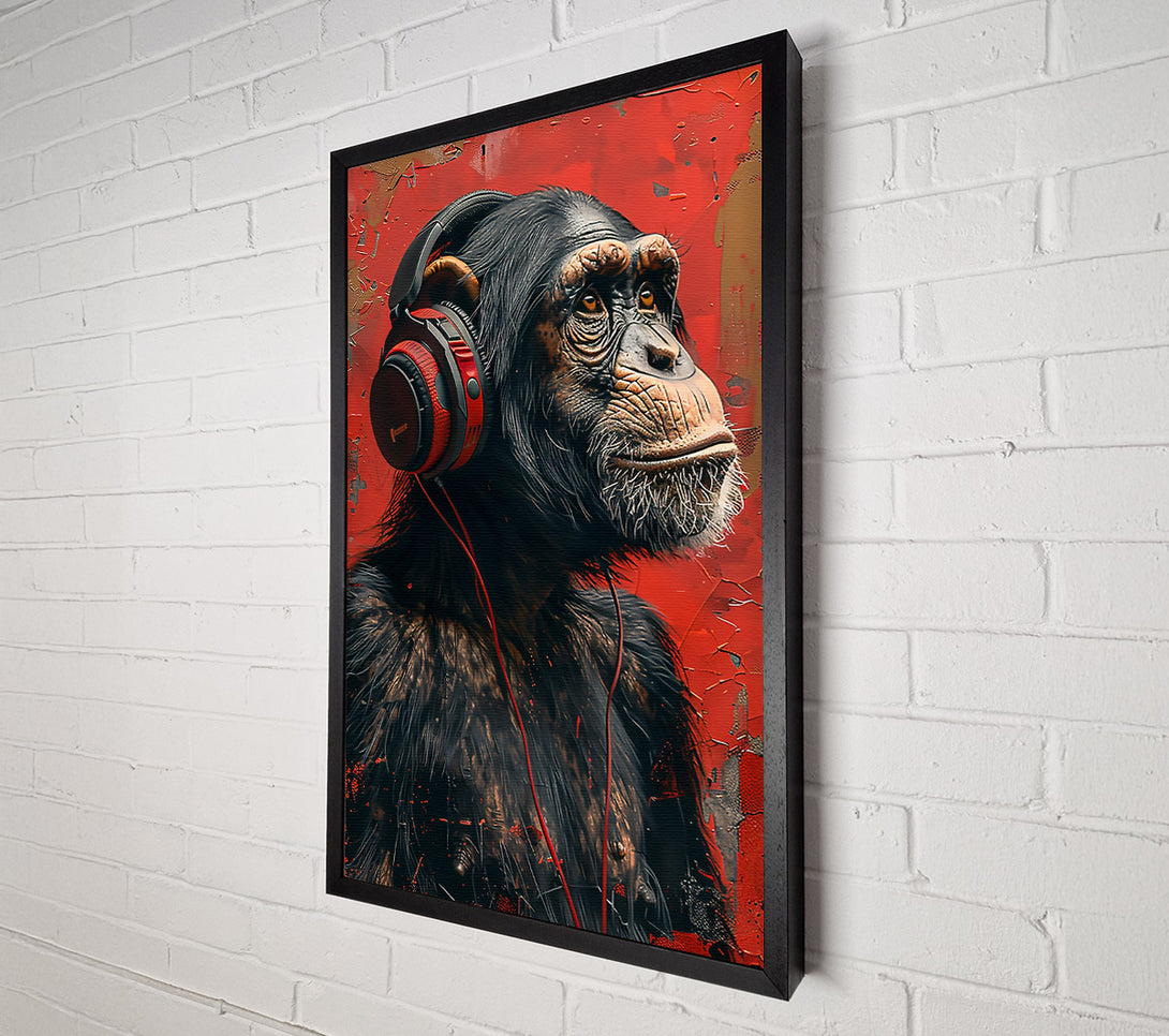  A Canvas Print of Red Beats Ape Canvas Wall Art
