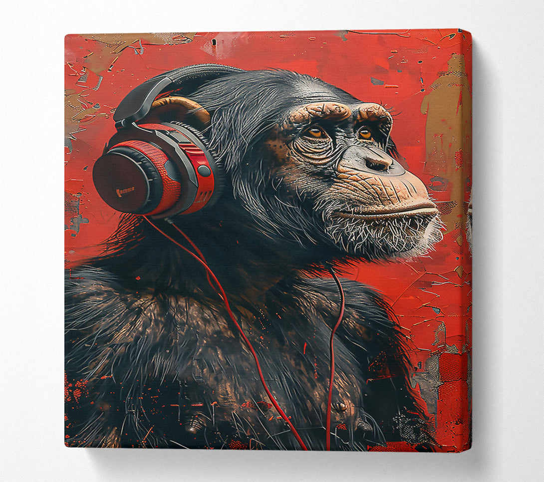 A Canvas Print of Red Beats Ape Canvas Wall Art