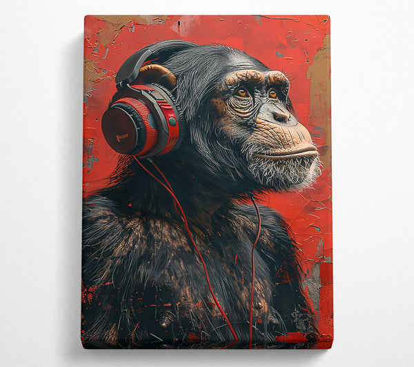  A Canvas Print of Red Beats Ape Canvas Wall Art