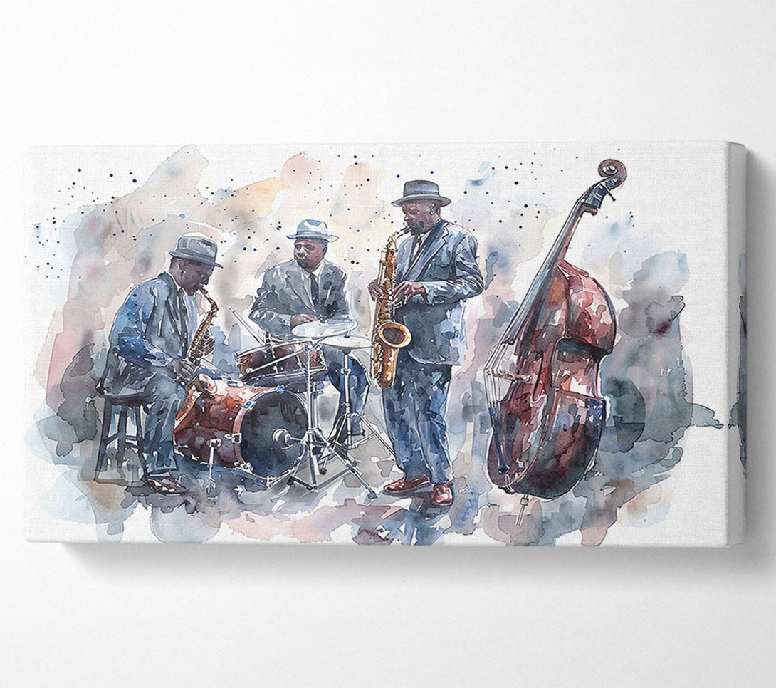  A Canvas Print of Blue Hues Of Jazz Canvas Art