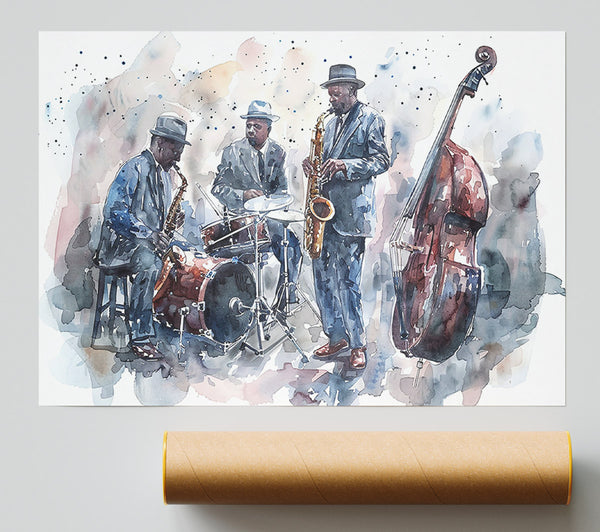 Blue Hues Of Jazz Giclee Print