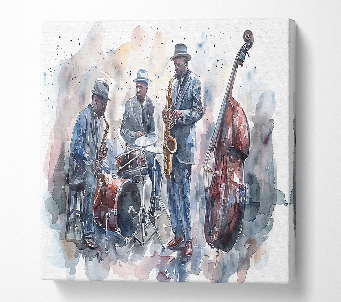  A Canvas Print of Blue Hues Of Jazz Canvas Art