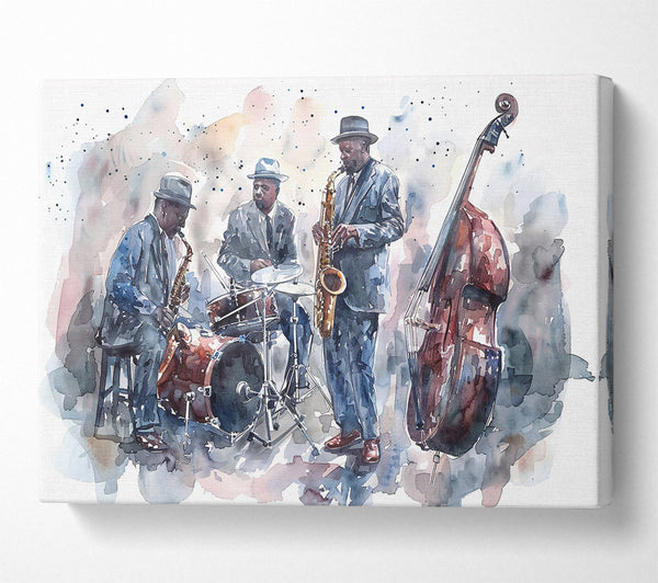  A Canvas Print of Blue Hues Of Jazz Canvas Art
