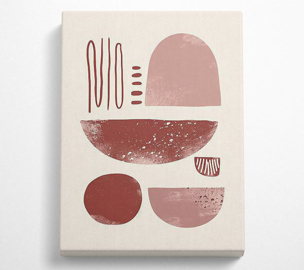  A Canvas Print of Crimson Abstract Forms Canvas Print