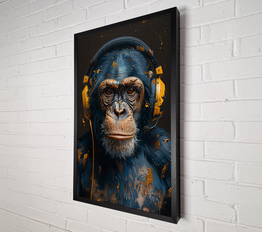  A Canvas Print of Blue Beats And Splashes Canvas Print