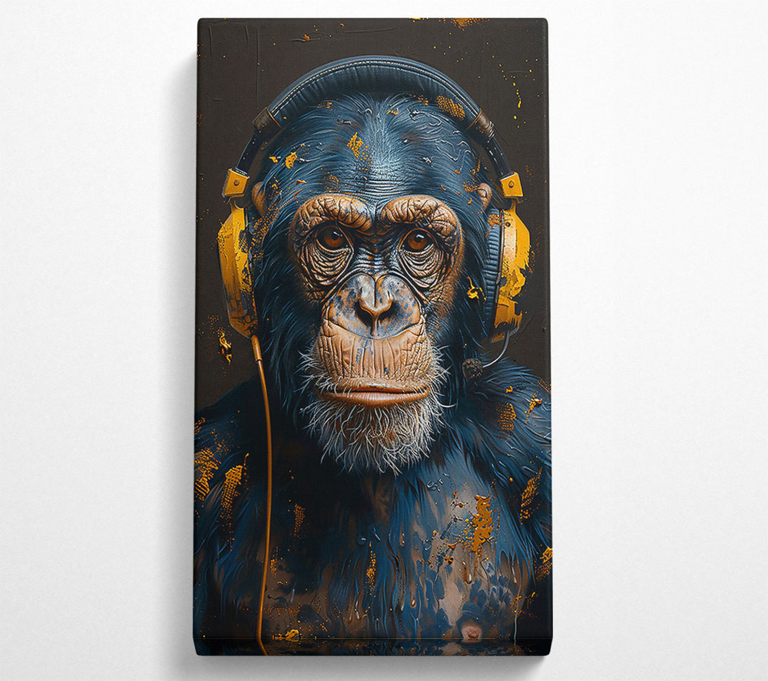  A Canvas Print of Blue Beats And Splashes Canvas Print