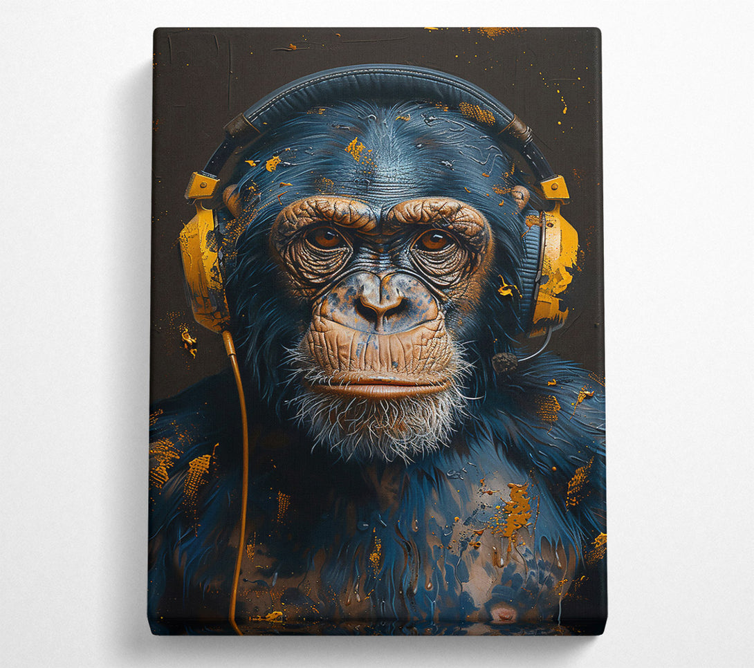  A Canvas Print of Blue Beats And Splashes Canvas Print