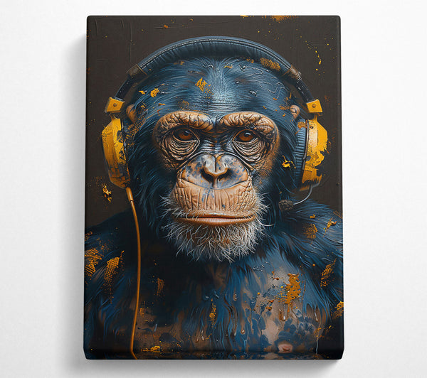  A Canvas Print of Blue Beats And Splashes Canvas Print
