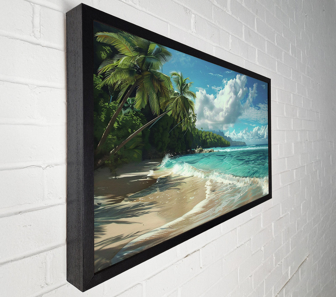  A Canvas Print of Turquoise Paradise Beach Canvas Wall Art