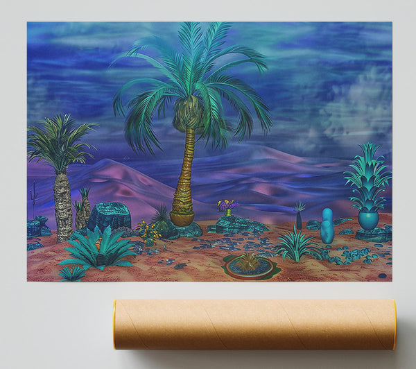Blue Oasis Dream Giclee Print