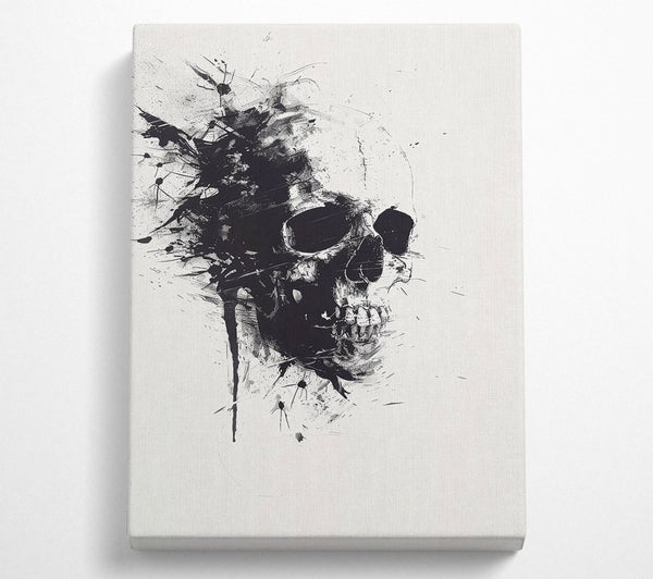  A Canvas Print of Black Skull Spatter Canvas Print
