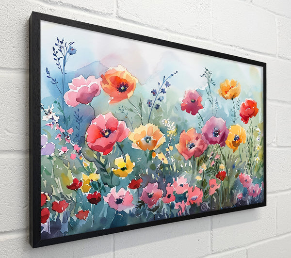 Pink Poppies In Bloom