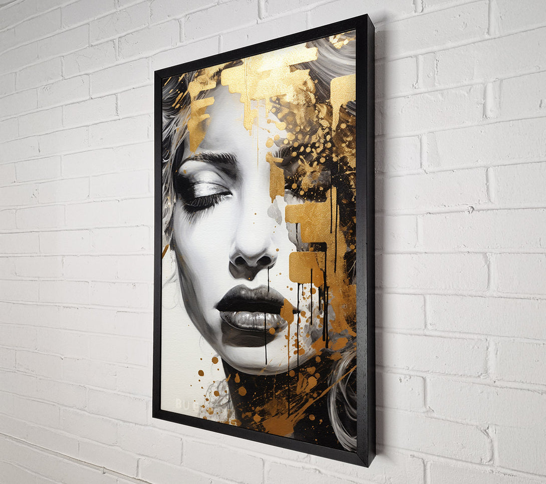  A Canvas Print of Gold On Face Canvas Wall Art