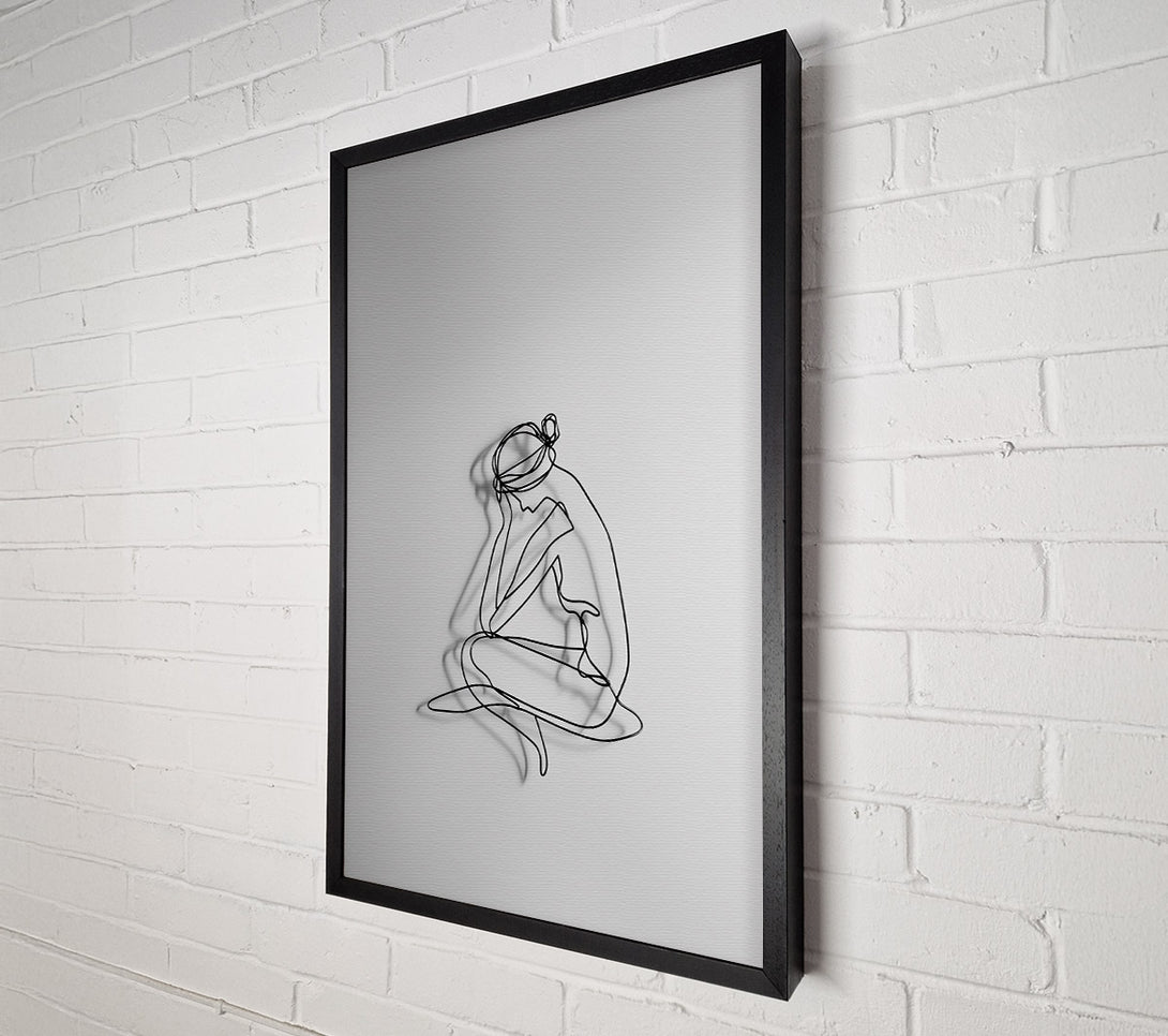  A Canvas Print of Black Wire Figure Canvas Art