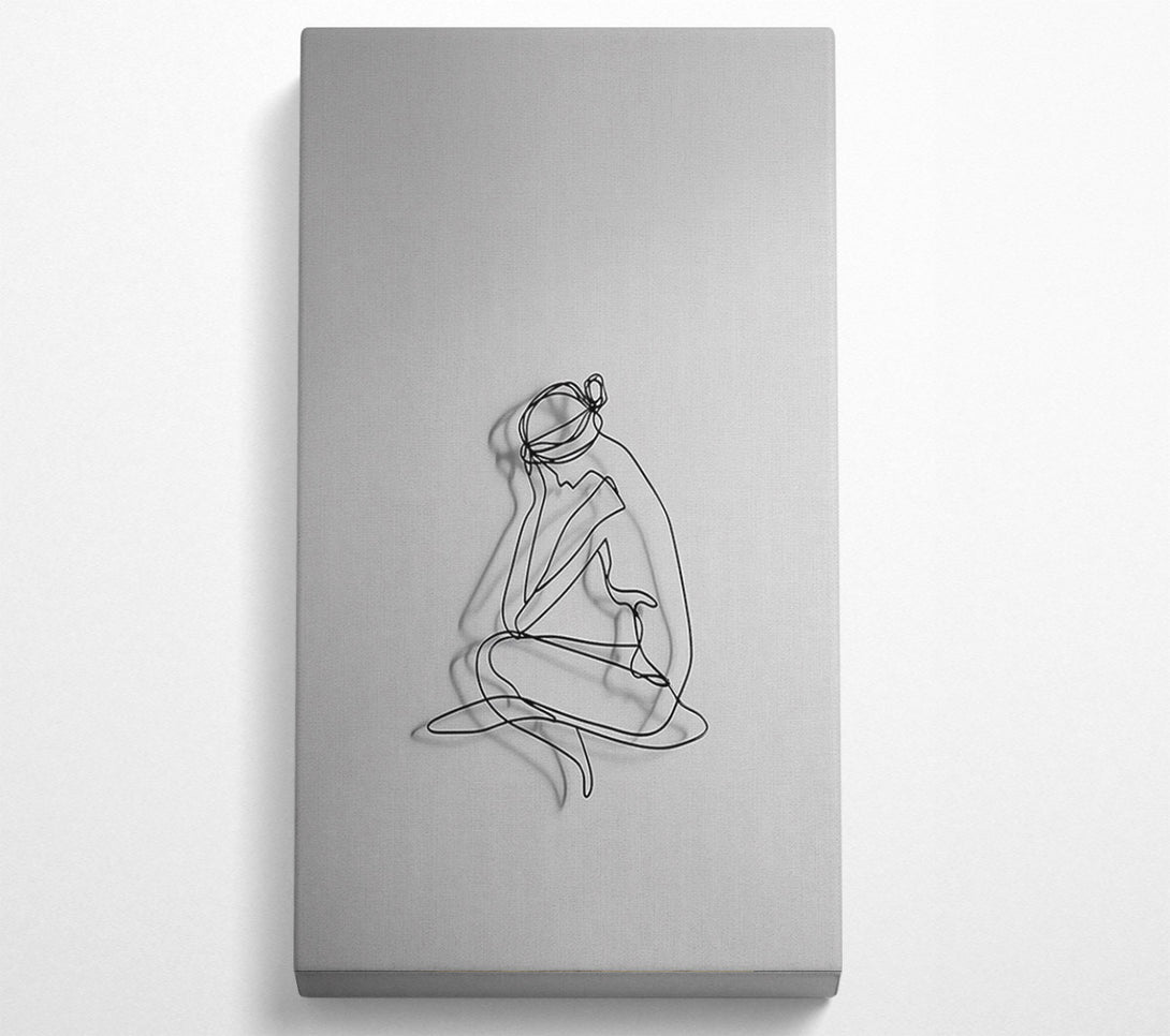  A Canvas Print of Black Wire Figure Canvas Art