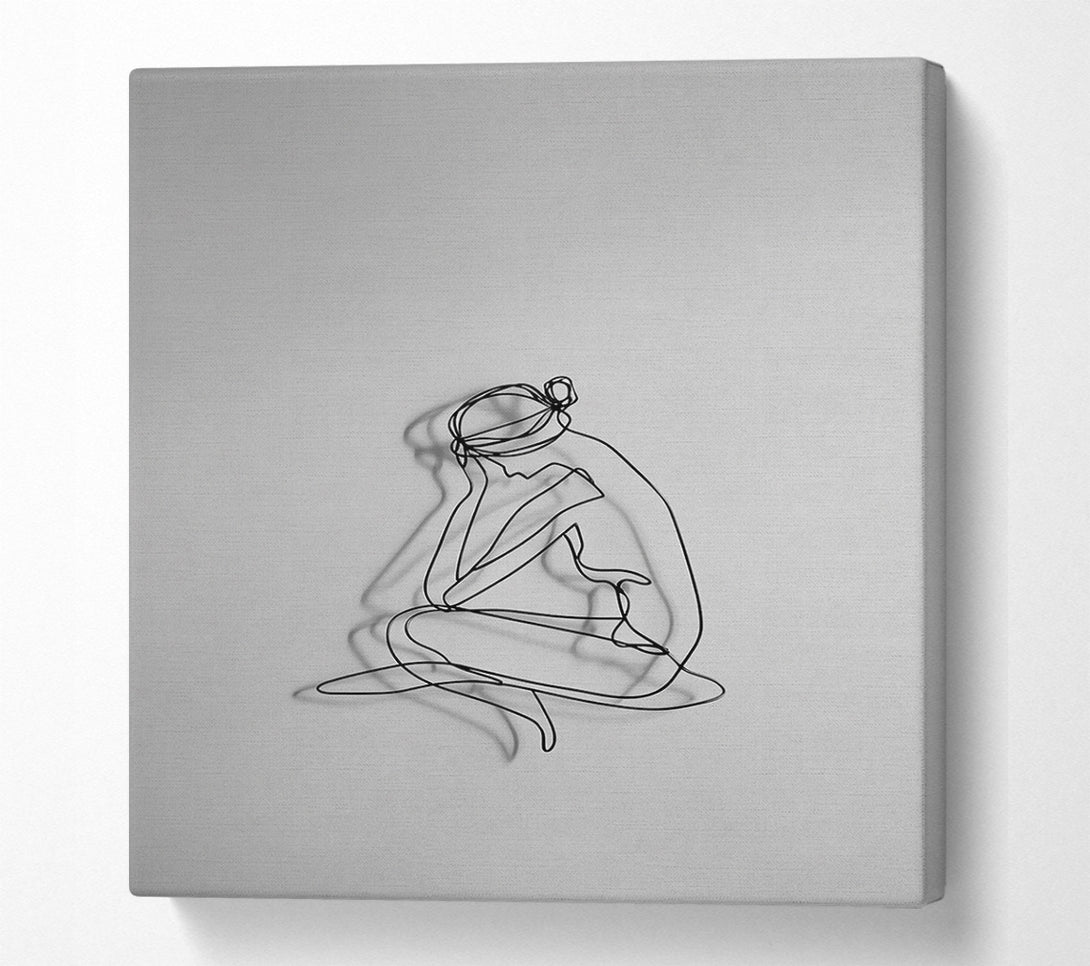  A Canvas Print of Black Wire Figure Canvas Art