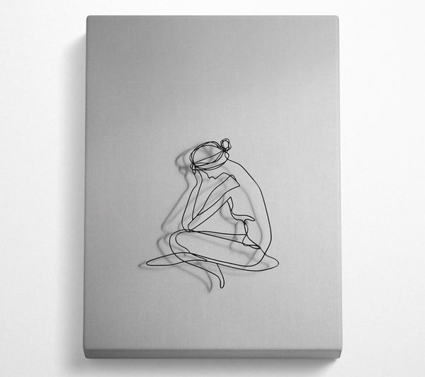  A Canvas Print of Black Wire Figure Canvas Art