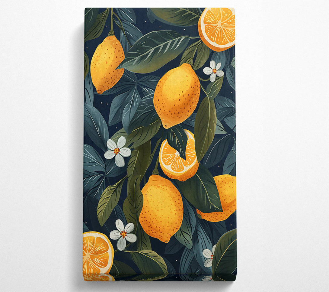  A Canvas Print of Golden Citrus Grove Canvas Wall Art