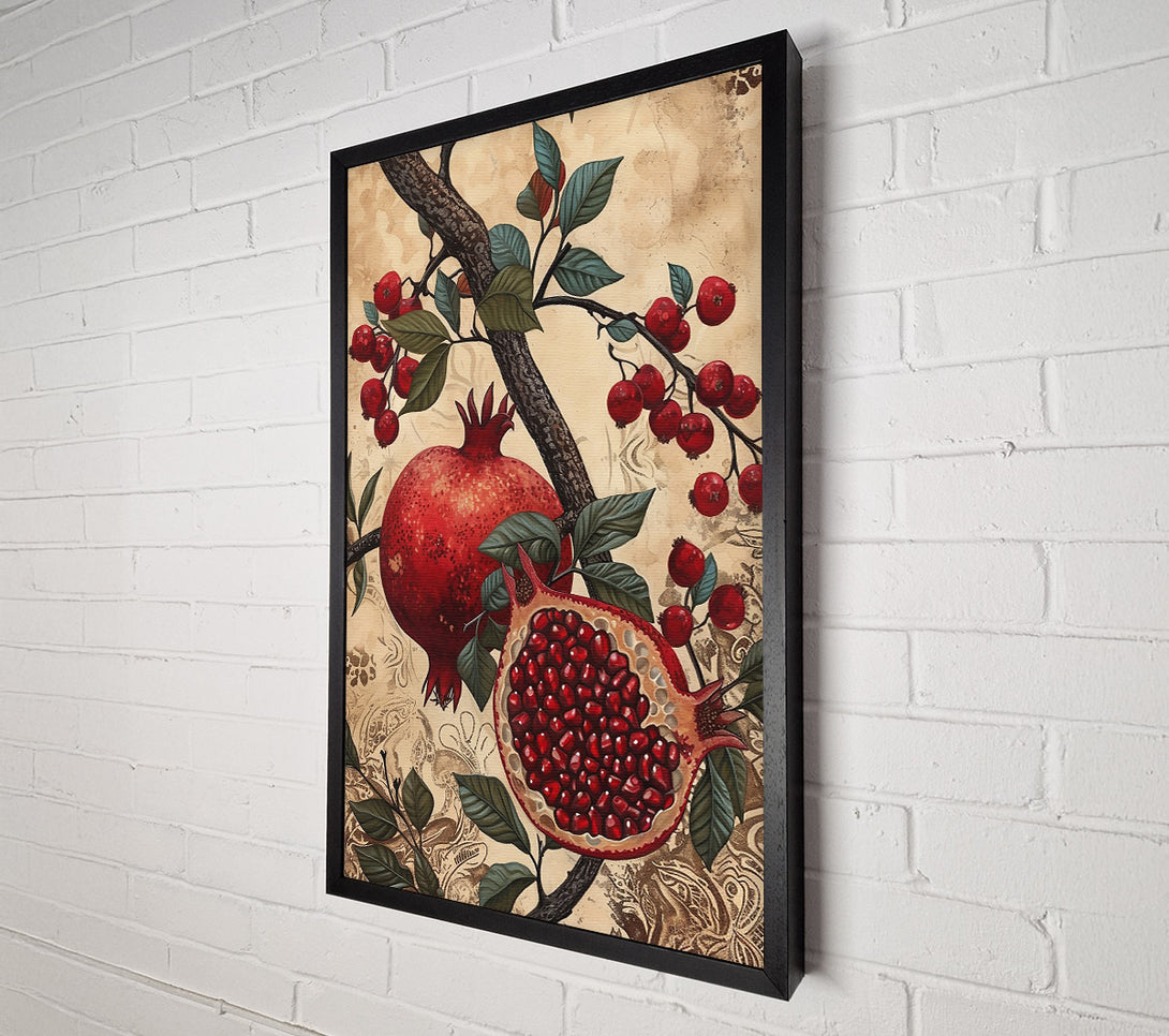  A Canvas Print of Crimson Pomegranate Bloom Canvas Wall Art
