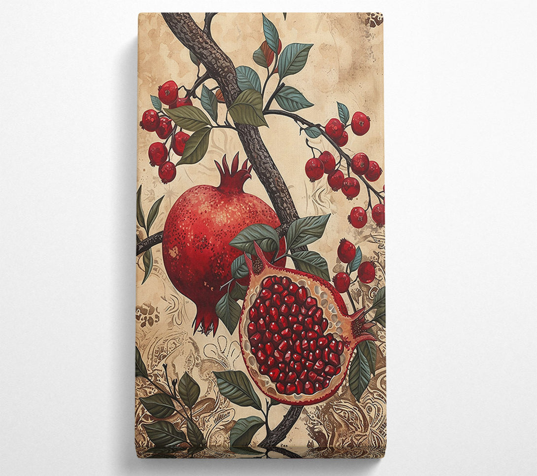  A Canvas Print of Crimson Pomegranate Bloom Canvas Wall Art
