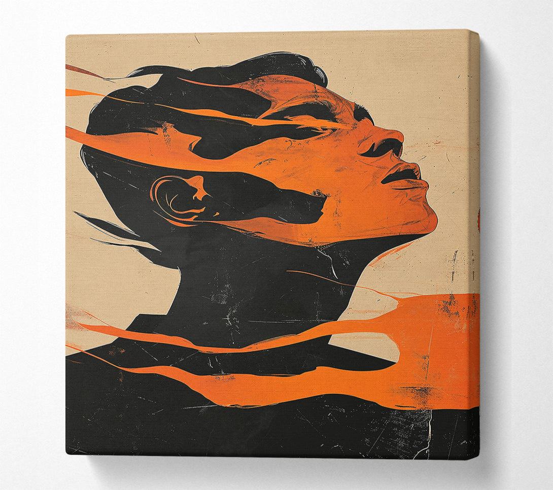  A Canvas Print of Burnt Orange Embrace Canvas Print