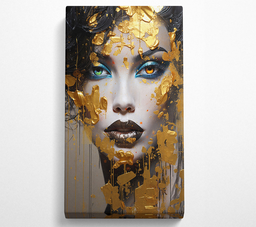  A Canvas Print of Gold Paint Woman Canvas Print