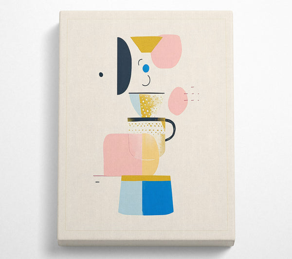  A Canvas Print of Golden Abstract Forms Canvas Wall Art