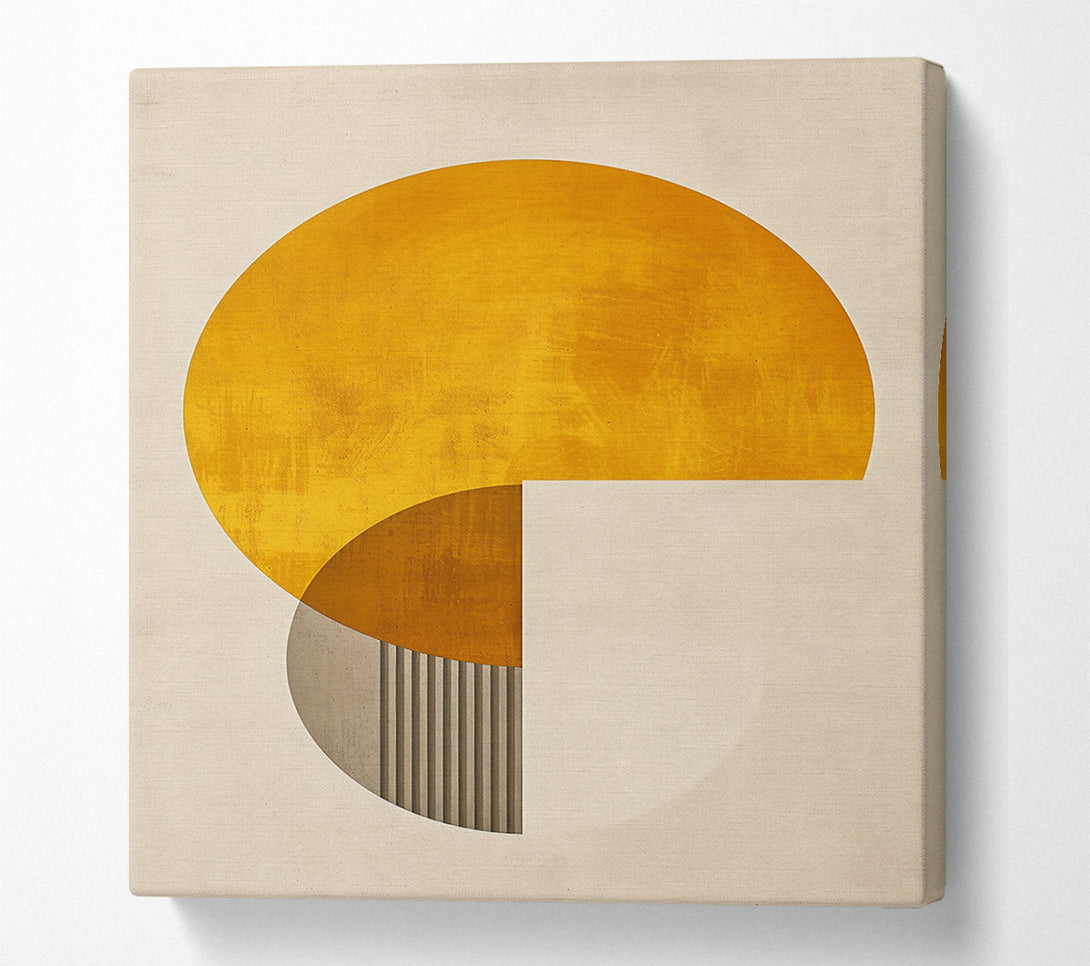  A Canvas Print of Golden Geometric Shapes Canvas Print