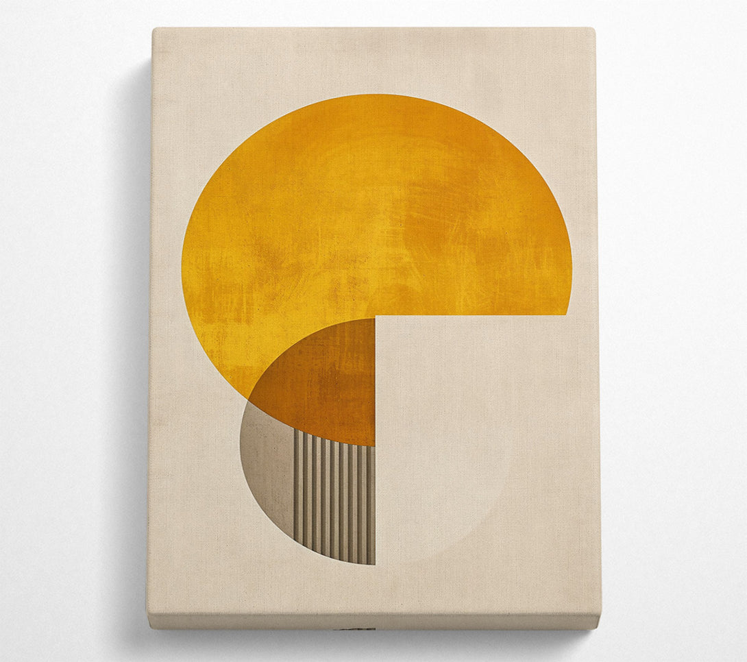  A Canvas Print of Golden Geometric Shapes Canvas Print
