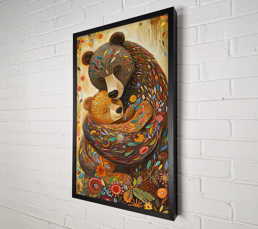  A Canvas Print of Brown Floral Embrace Canvas Print