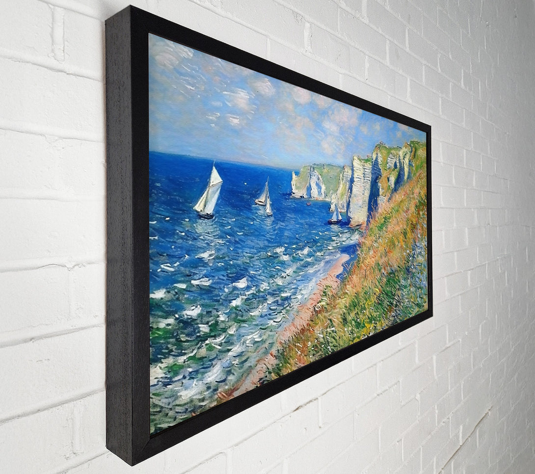  A Canvas Print of Azure Coast Climbers Canvas Wall Art