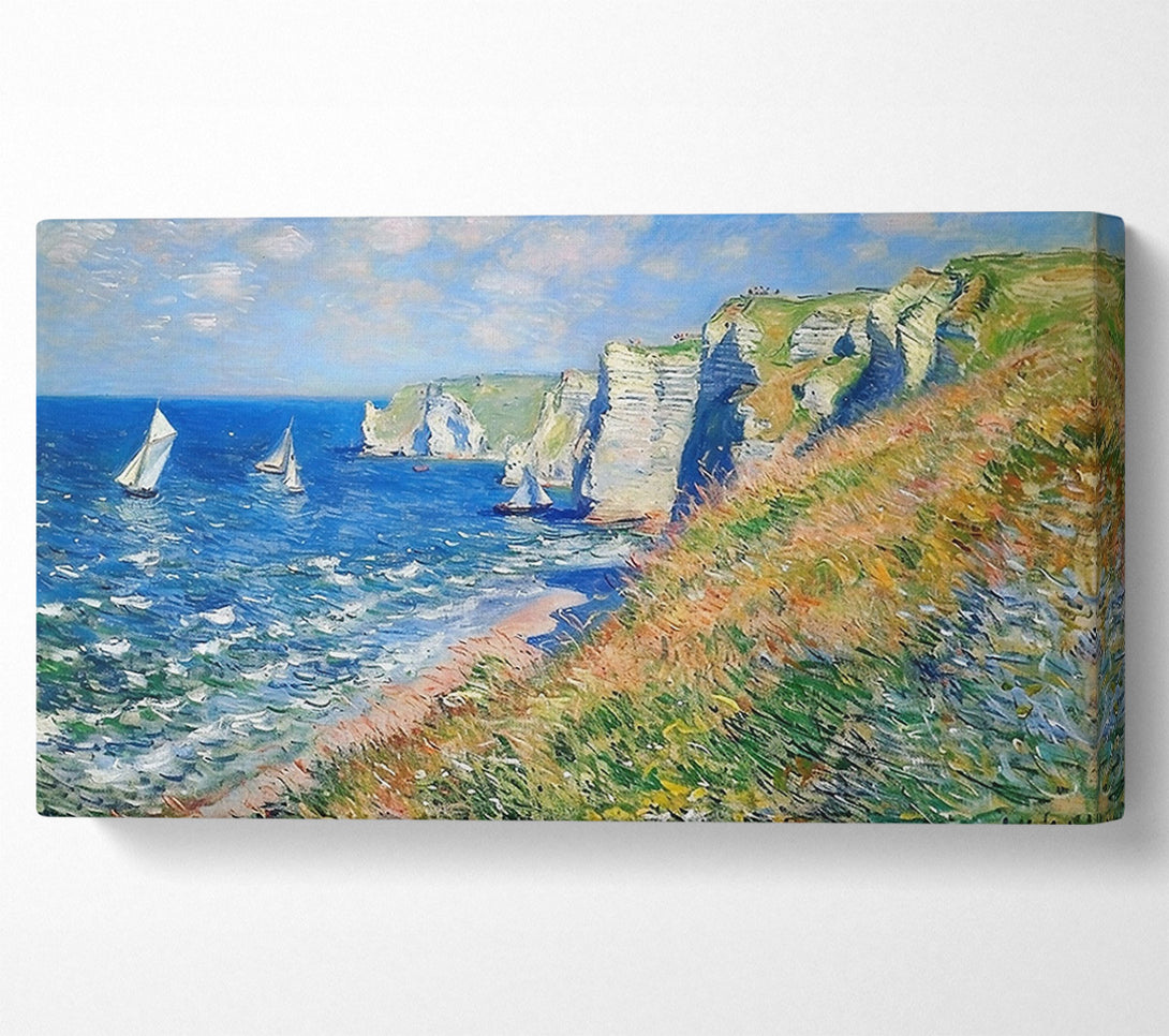  A Canvas Print of Azure Coast Climbers Canvas Wall Art