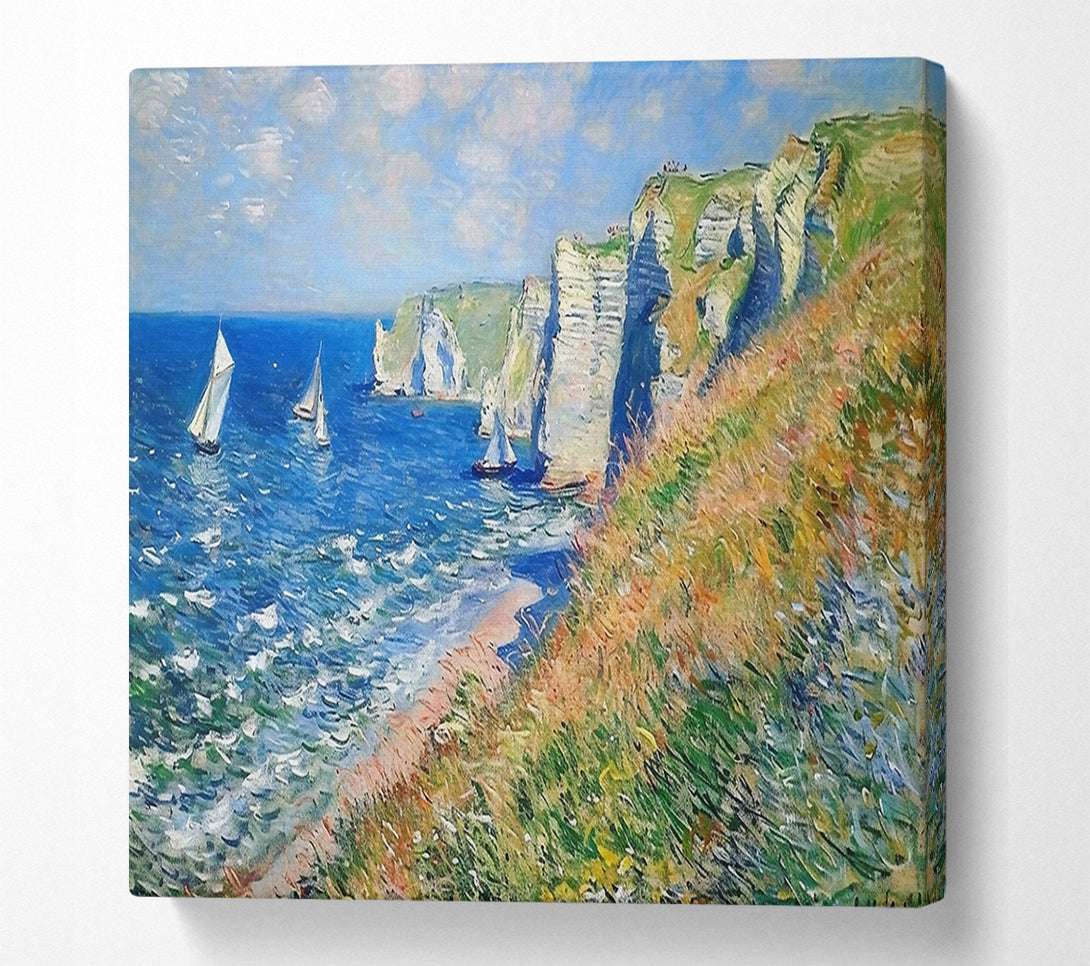  A Canvas Print of Azure Coast Climbers Canvas Wall Art