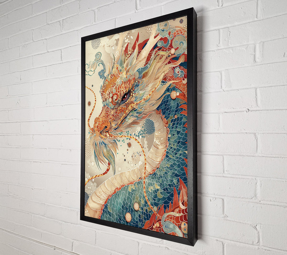  A Canvas Print of Golden Dragon Dreamscape Canvas Art