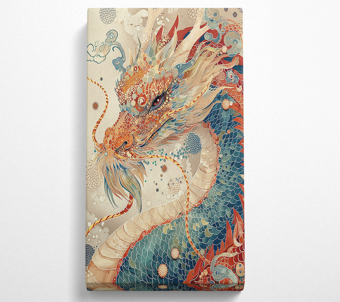  A Canvas Print of Golden Dragon Dreamscape Canvas Art