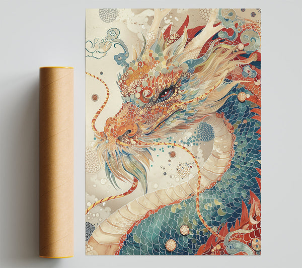 Golden Dragon Dreamscape Giclee Print