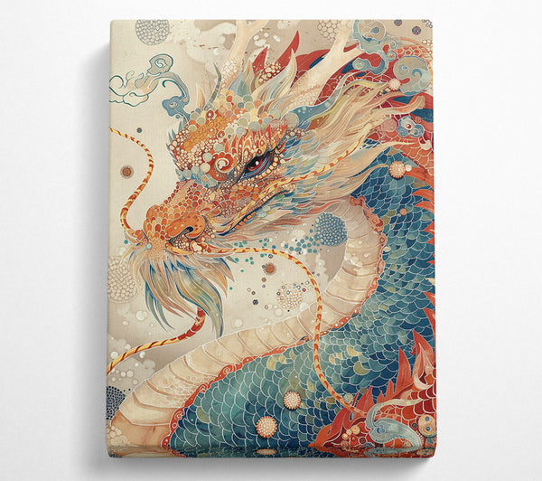  A Canvas Print of Golden Dragon Dreamscape Canvas Art