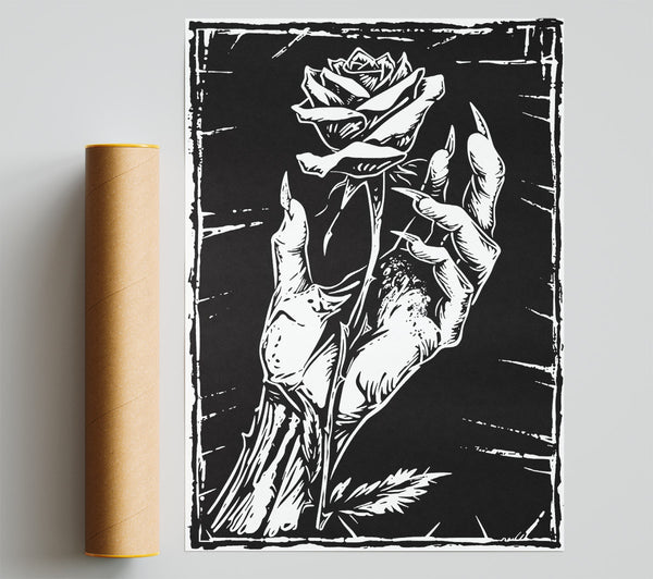 Black Thorn Embrace Print