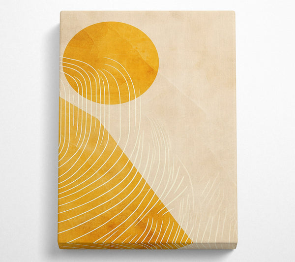  A Canvas Print of Golden Abstract Lines Canvas Art