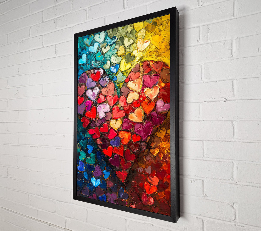  A Canvas Print of Crimson Heart Symphony Canvas Wall Art