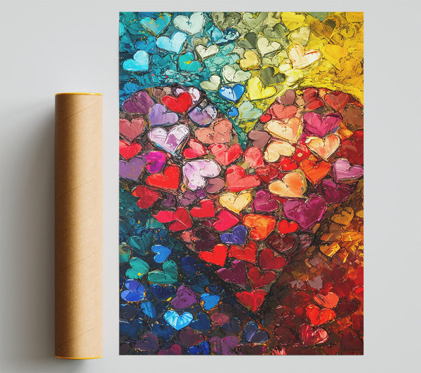 Crimson Heart Symphony Print