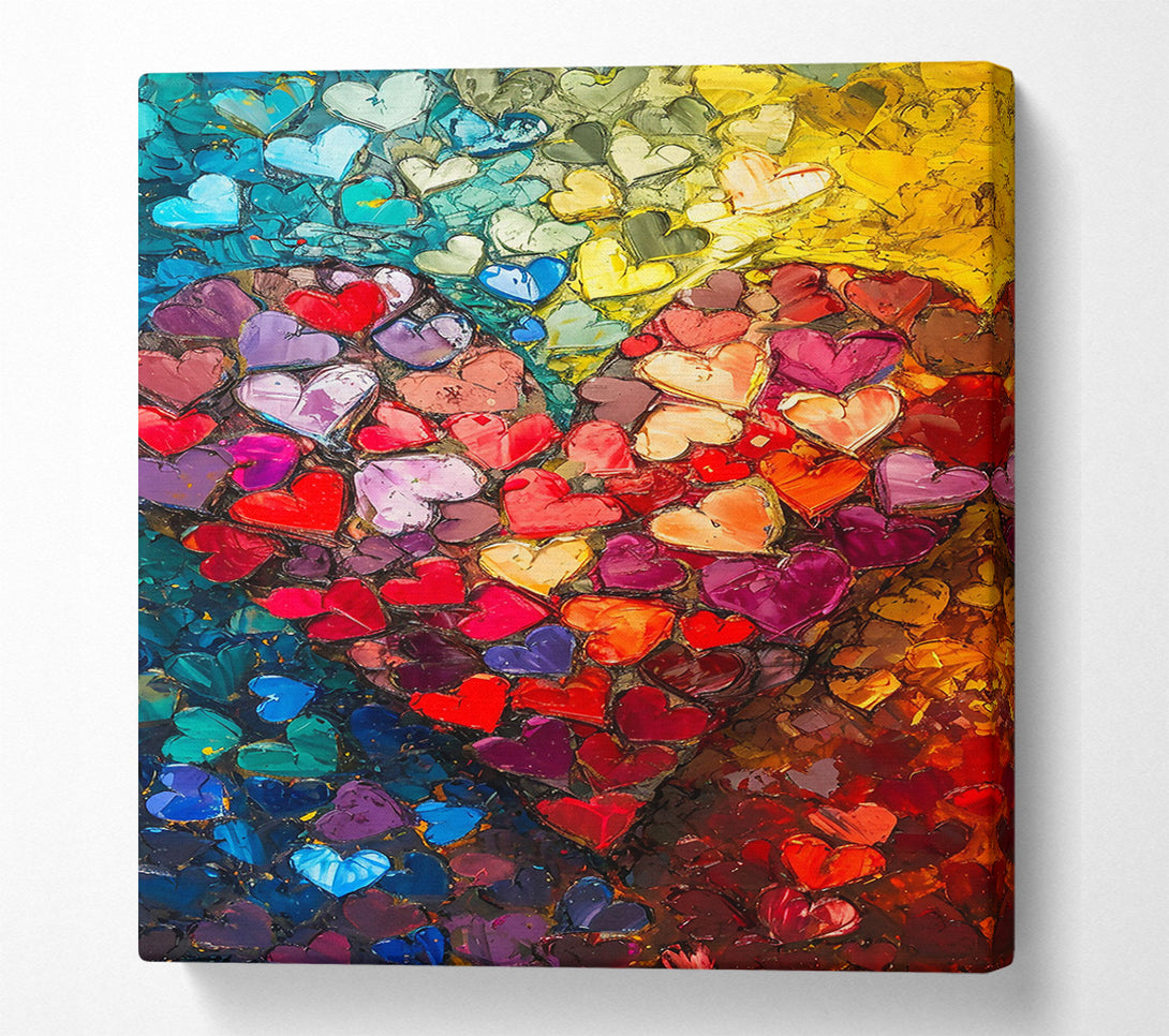  A Canvas Print of Crimson Heart Symphony Canvas Wall Art