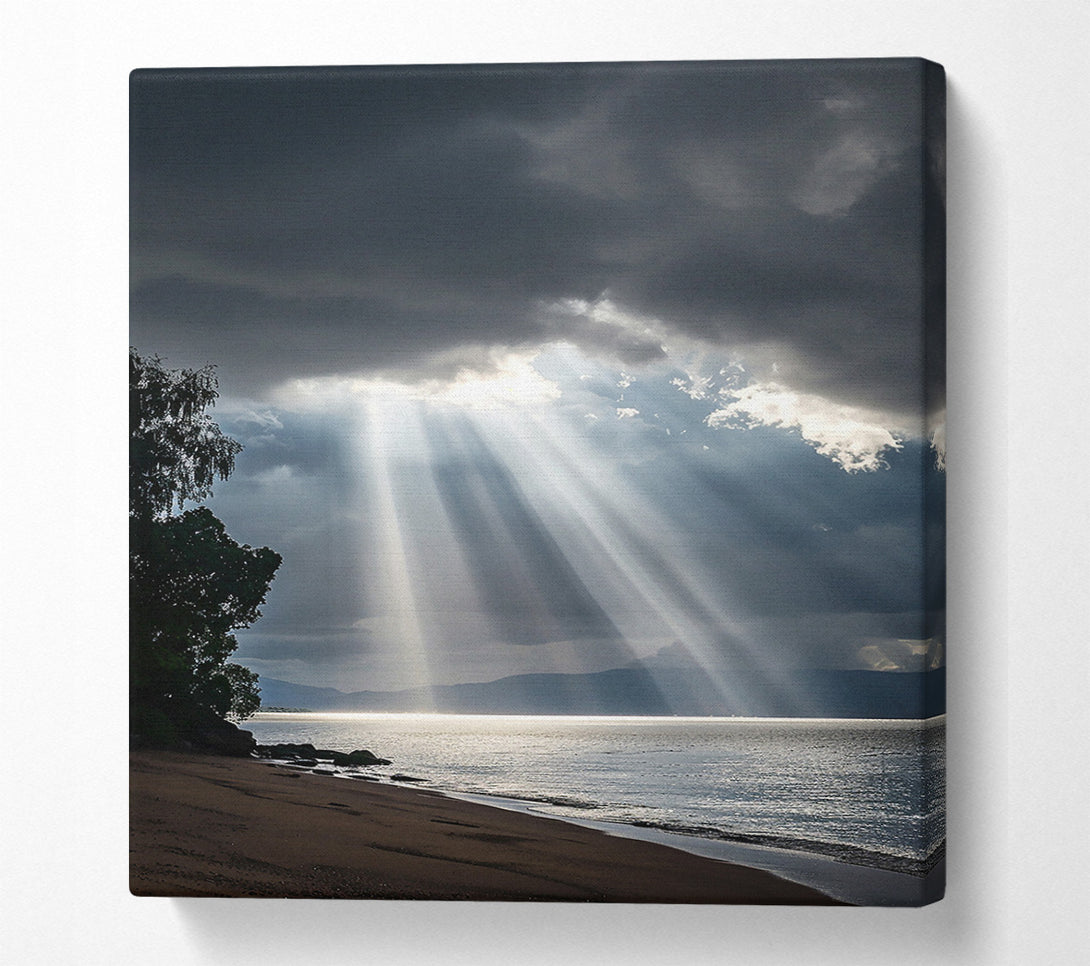  A Canvas Print of Silver Rays Of Hope Canvas Print