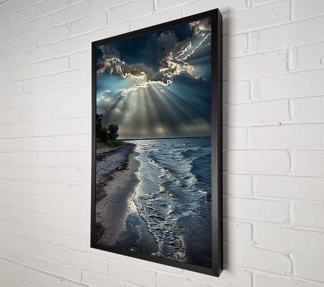  A Canvas Print of Blue Skies Over Shore Canvas Art