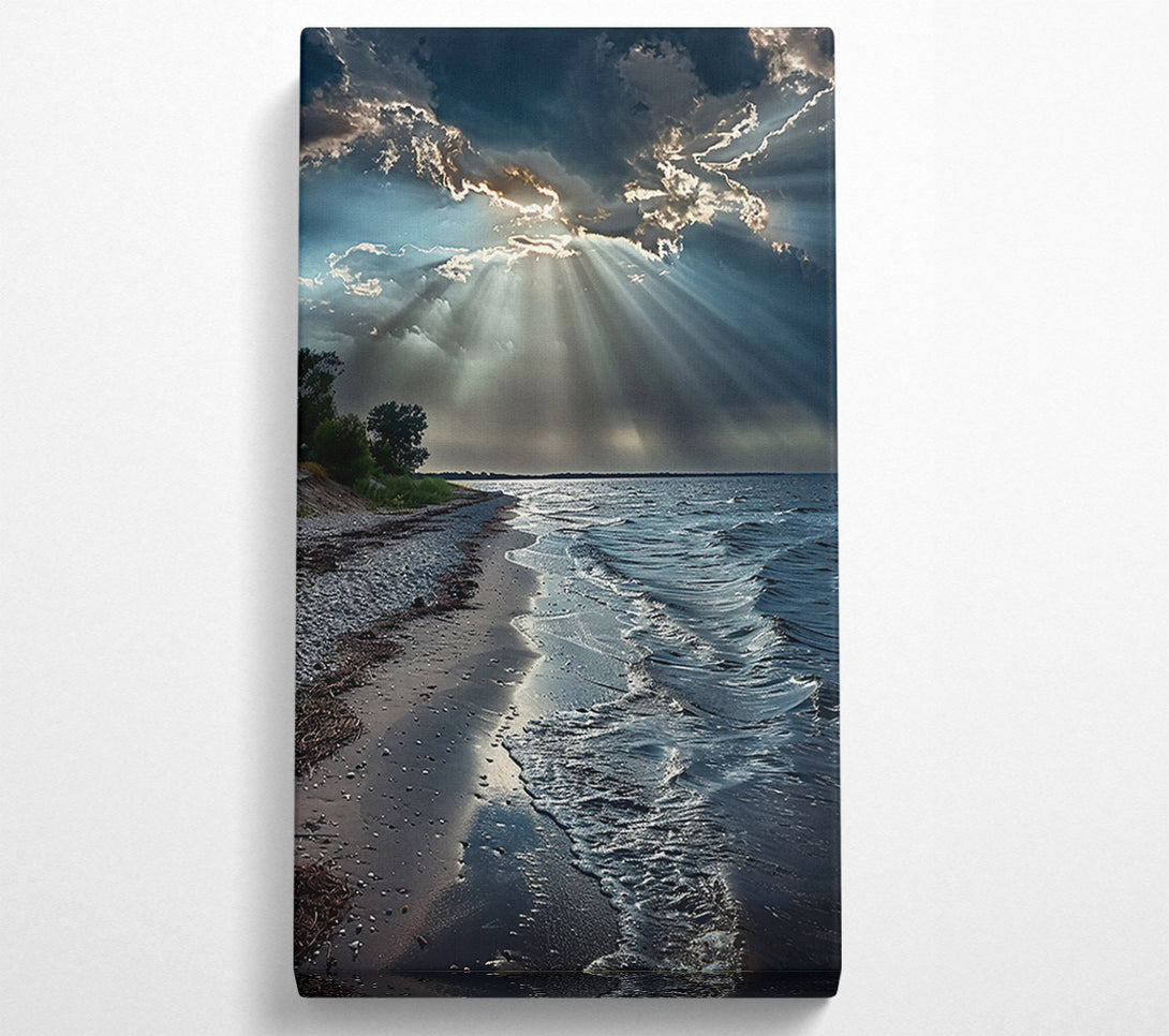  A Canvas Print of Blue Skies Over Shore Canvas Art