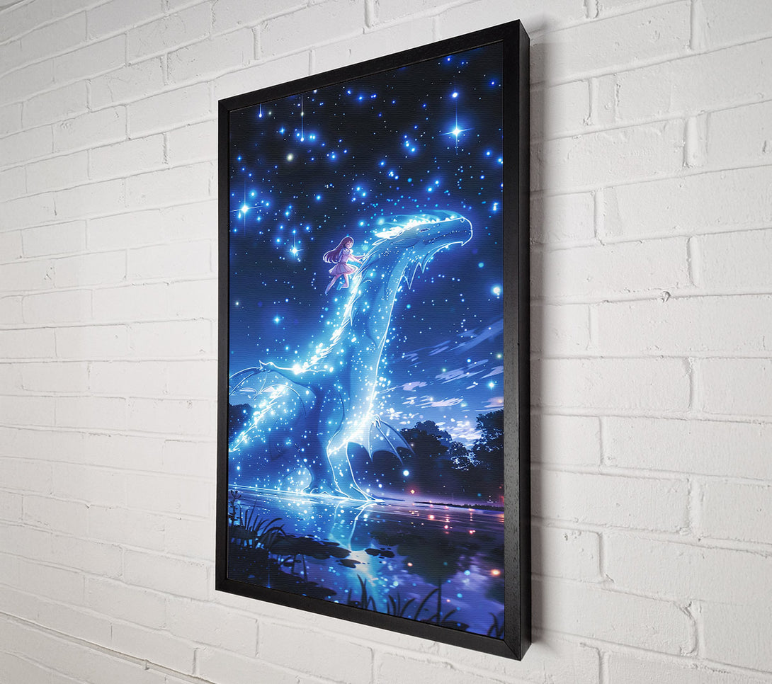  A Canvas Print of Azure Dragon Dreams Canvas Wall Art