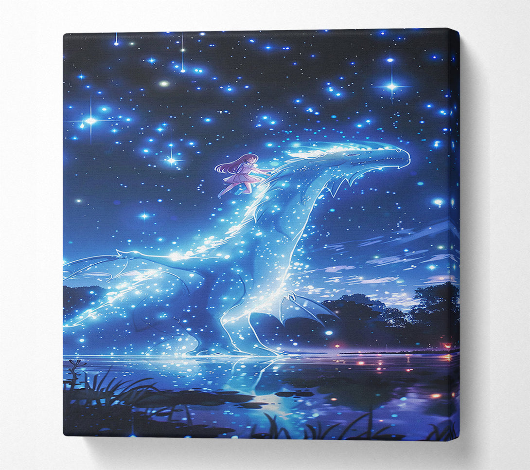  A Canvas Print of Azure Dragon Dreams Canvas Wall Art