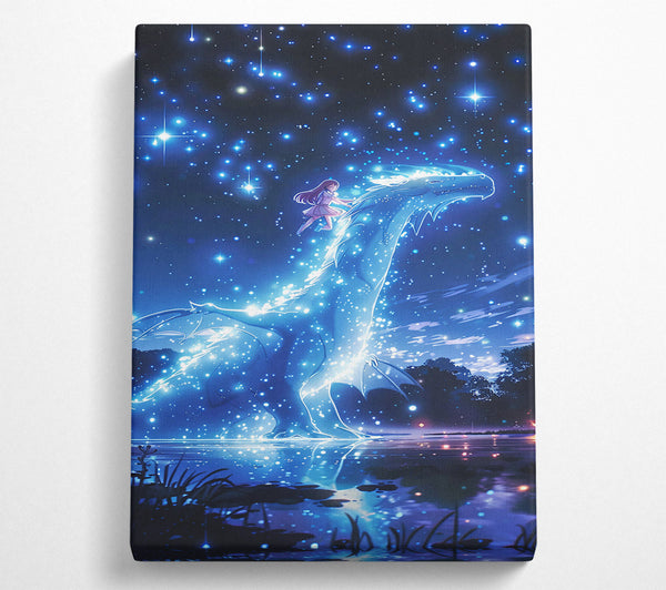  A Canvas Print of Azure Dragon Dreams Canvas Wall Art