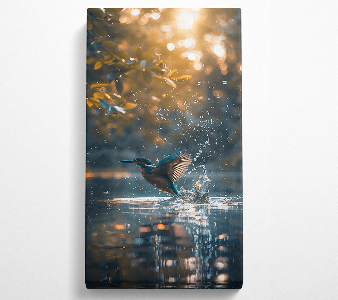  A Canvas Print of Golden Blue Splash Canvas Wall Art