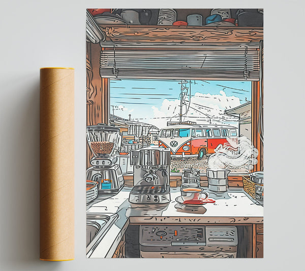 Red Coffee Dream Print